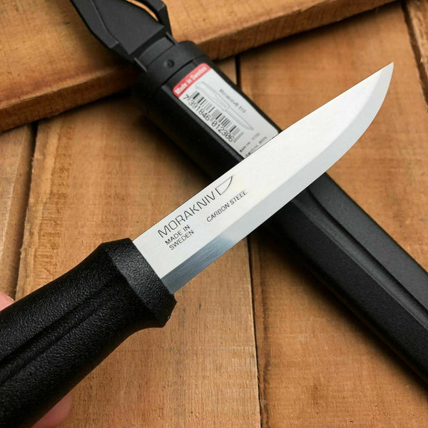 Mora 510 Black Handle Carbon Steel Blade Fixed Blade Camp Knife 01230