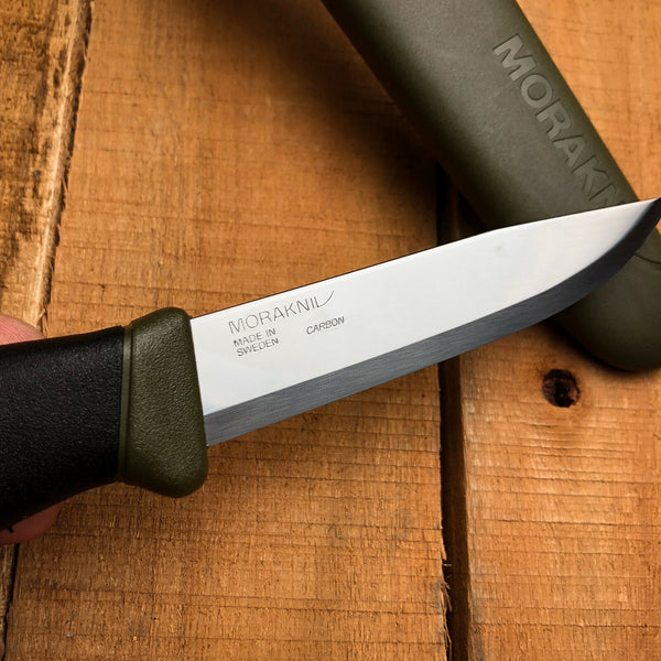 Mora Morakniv 10258 Companion MG Carbon Steel Green/Black Fixed Camp Blade Knife